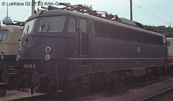 Kein weiteres Foto der Lok 419 vorhanden